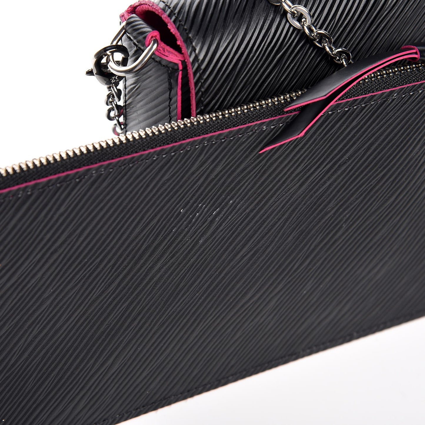 Epi Pochette Felicie Black Hot Pink