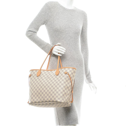 Louis Vuitton Damier Azur Neo Neverfull MM Rose Ballerine 2 of 9