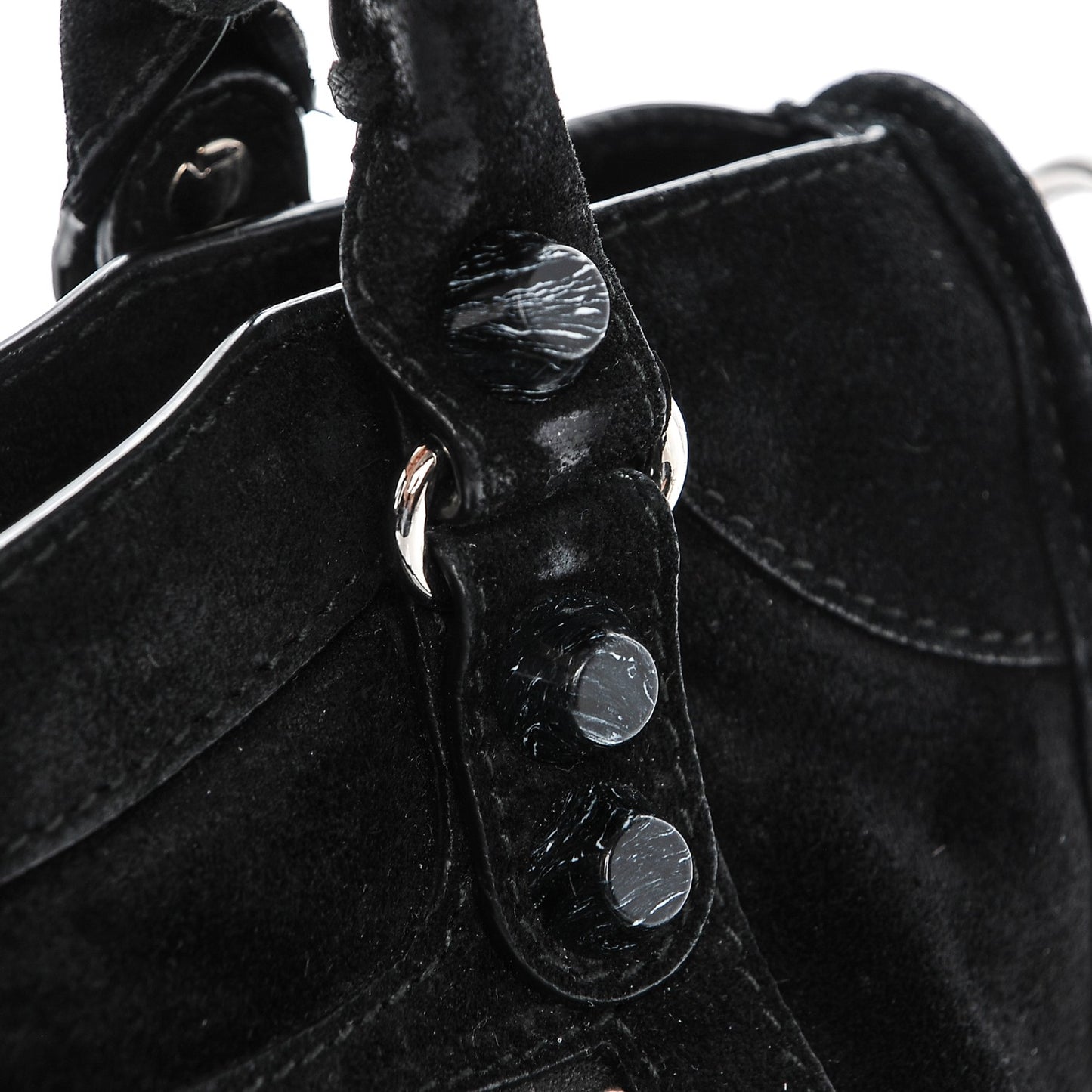 Baby Daim Suede Marble Hardware Mini City Black