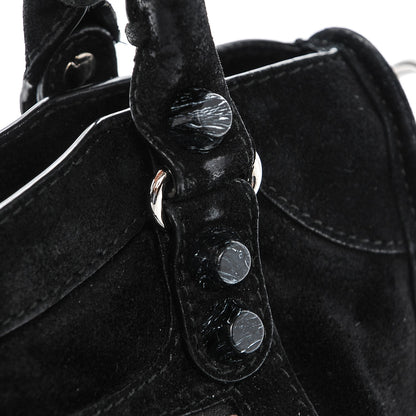Balenciaga Baby Daim Suede Marble Hardware Mini City Black 9 of 9