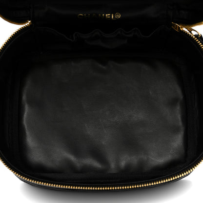 Chanel Lambskin Vanity Cosmetic Case Black 5 of 12