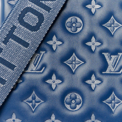 Louis Vuitton Lambskin Embossed Monogram Coussin PM Denim Blue 9 of 12