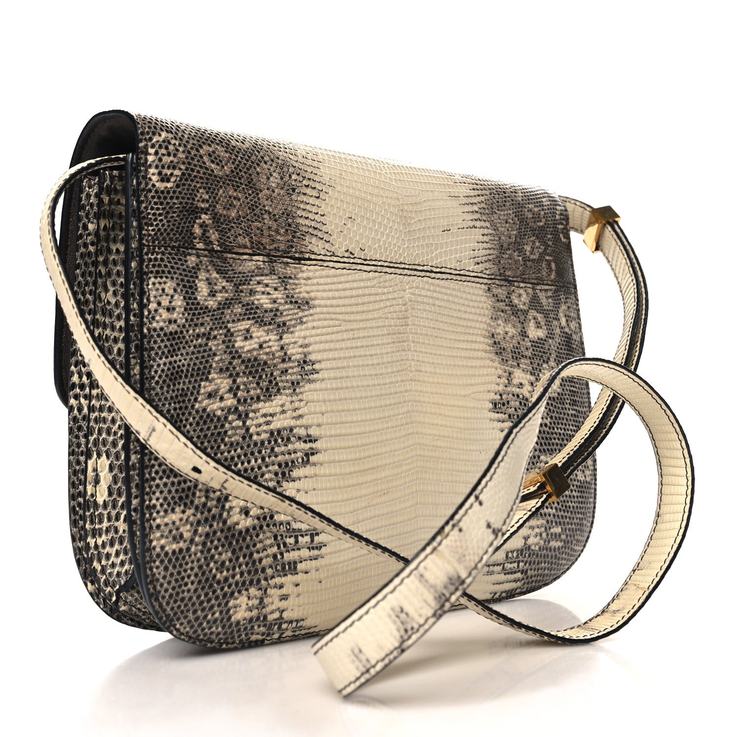 Celine Lizard Medium Classic Box Flap Bag Natural 3 of 12