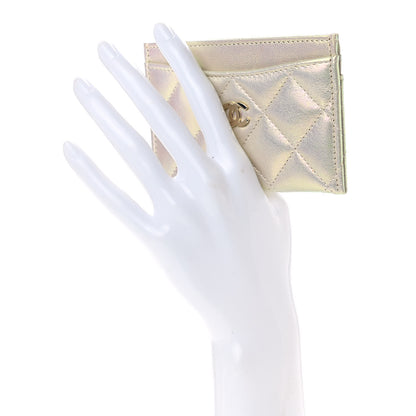 Chanel Iridescent Lambskin Quilted Card Holder Ivory 2 of 9