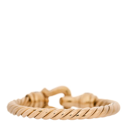 David Yurman 18K Yellow Gold Diamond Petite Buckle Cable Ring 54 7 3 of 4