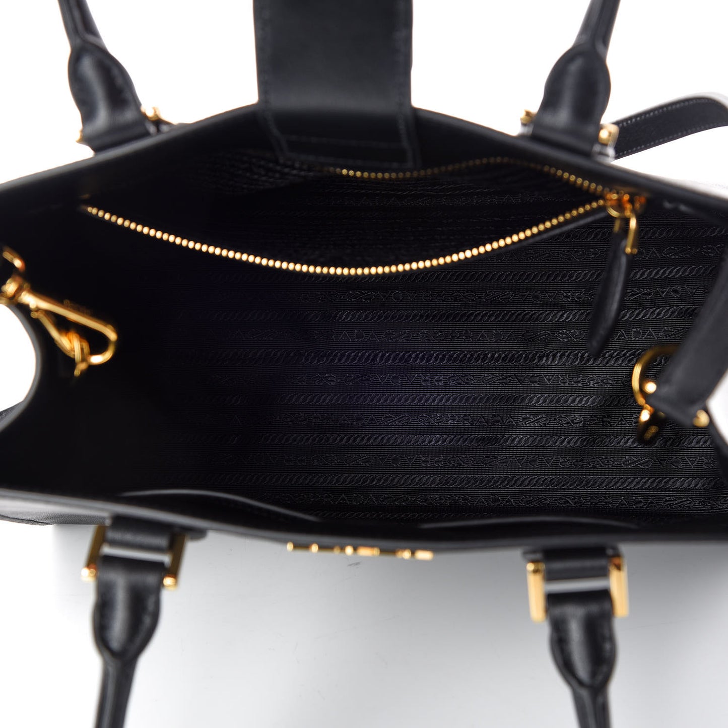 Saffiano Metal Top Handle Black