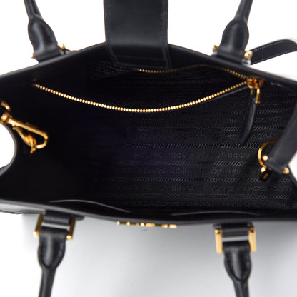 Prada Saffiano Metal Top Handle Black 7 of 9
