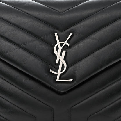 Saint Laurent Calfskin Y Quilted Monogram Medium Loulou Chain Satchel Black 9 of 12
