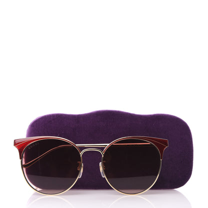 Gucci Cat Eye Sunglasses GG0402SK Red Gold 8 of 8