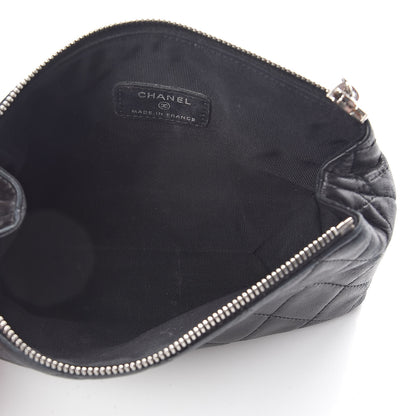 Chanel Lambskin Quilted Cosmetic Case Black 5 of 9