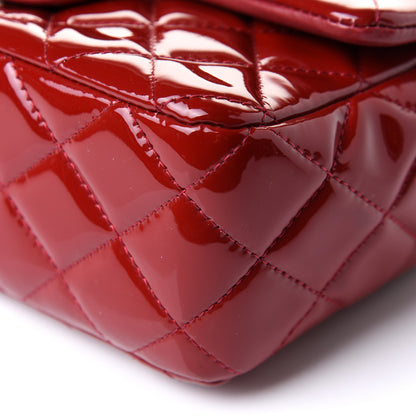 Chanel Patent Calfskin Quilted Mini Rectangular Flap Red 10 of 14