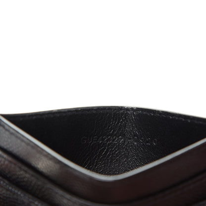 Saint Laurent Grain De Poudre Matelasse Chevron Monogram Credit Card Case Black 7 of 8