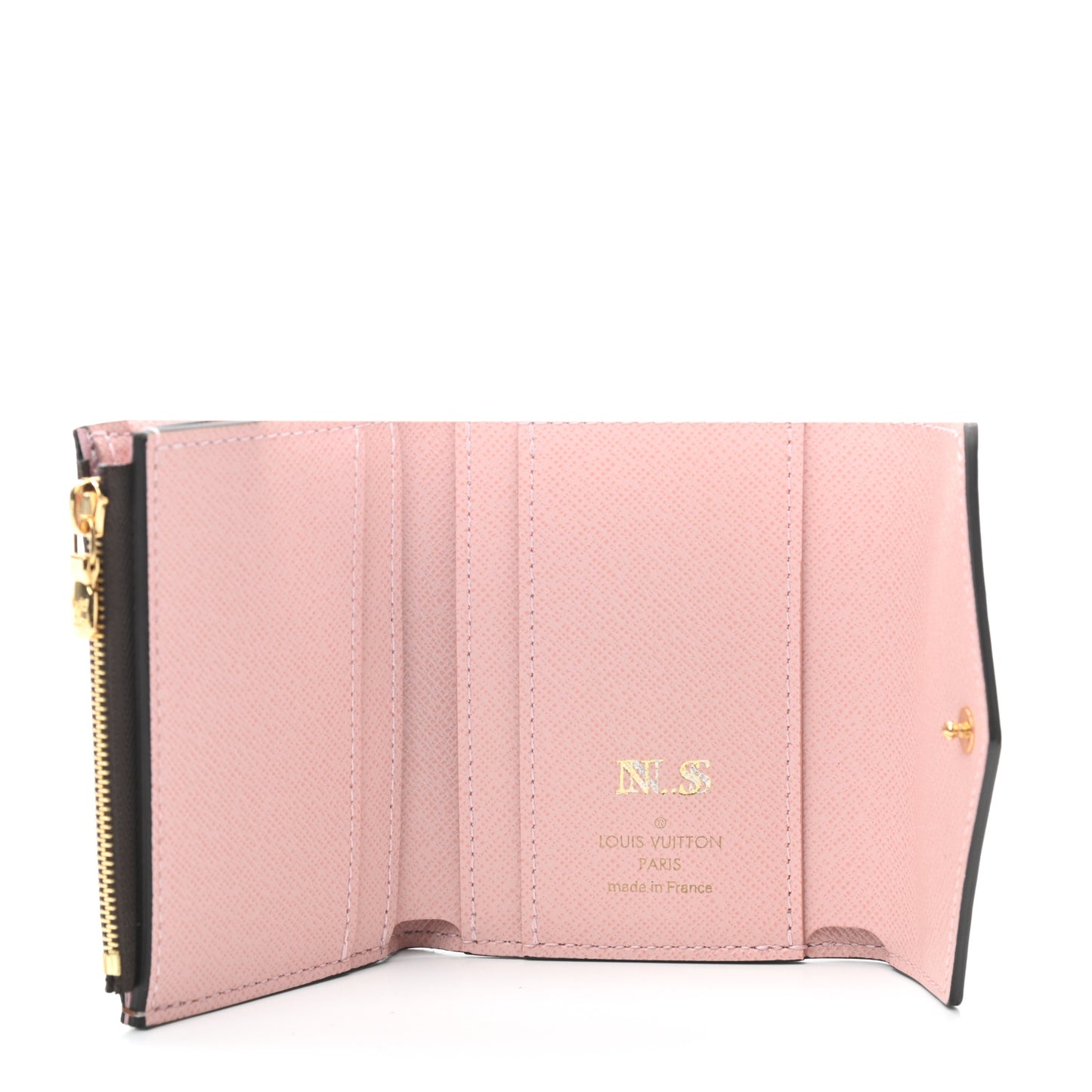 Damier Ebene Zoe Wallet Rose Ballerine
