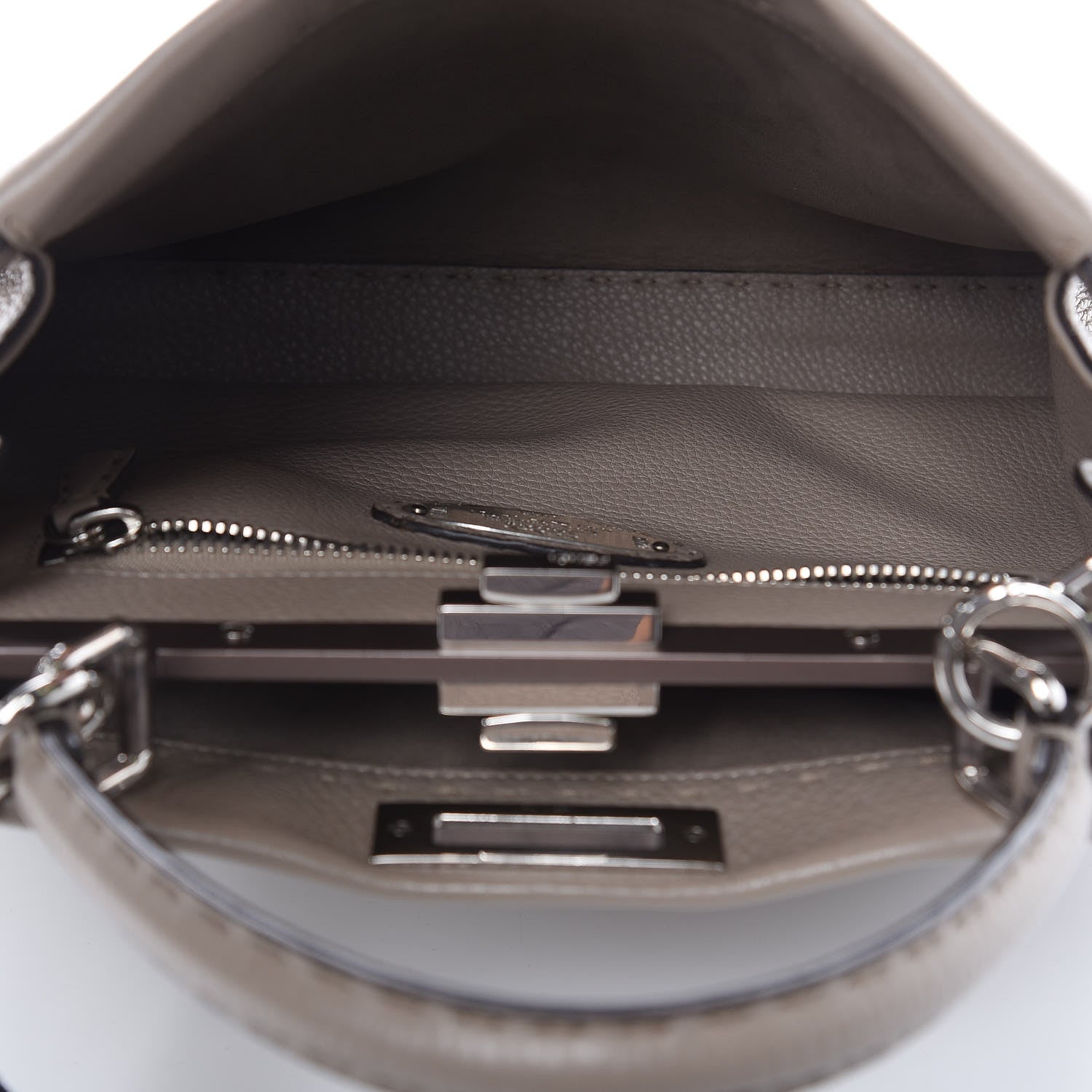 Fendi Cuoio Romano Selleria Medium Peekaboo Iconic Satchel Corda 5 of 11