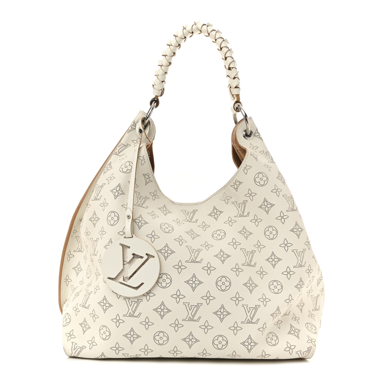 Louis Vuitton Mahina Carmel Hobo Snow 1 of 12