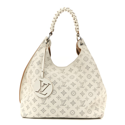 Louis Vuitton Mahina Carmel Hobo Snow 1 of 12