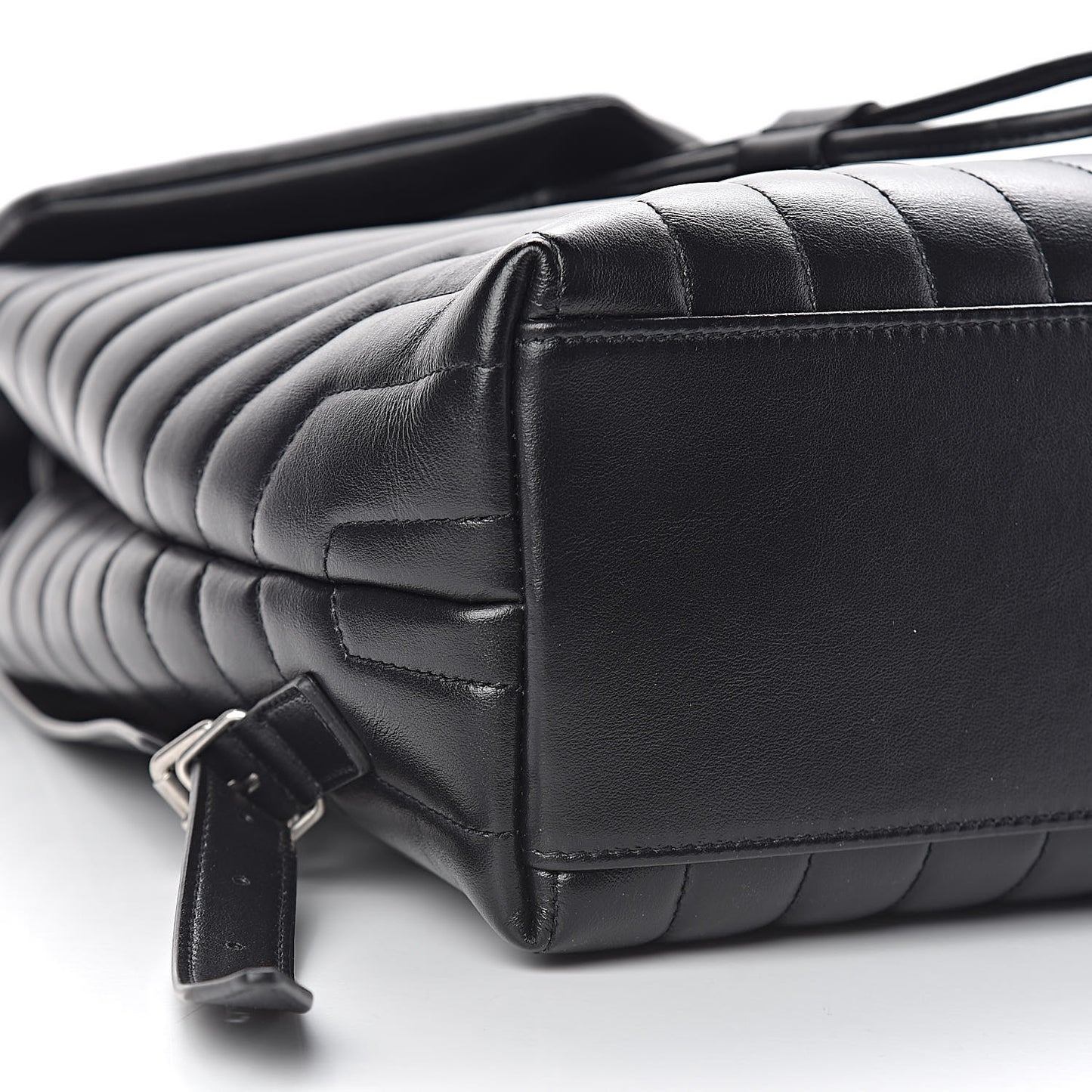 Calfskin Y Quilted Monogram Medium Loulou Backpack Black