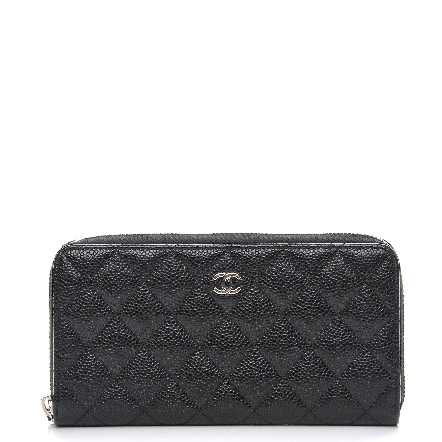 Chanel Caviar Quilted Large Gusset Zip Around Wallet Black 1 of 8