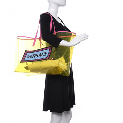 Versace Vinyl Calfskin 90s Logo Tote Multicolor 2 of 9