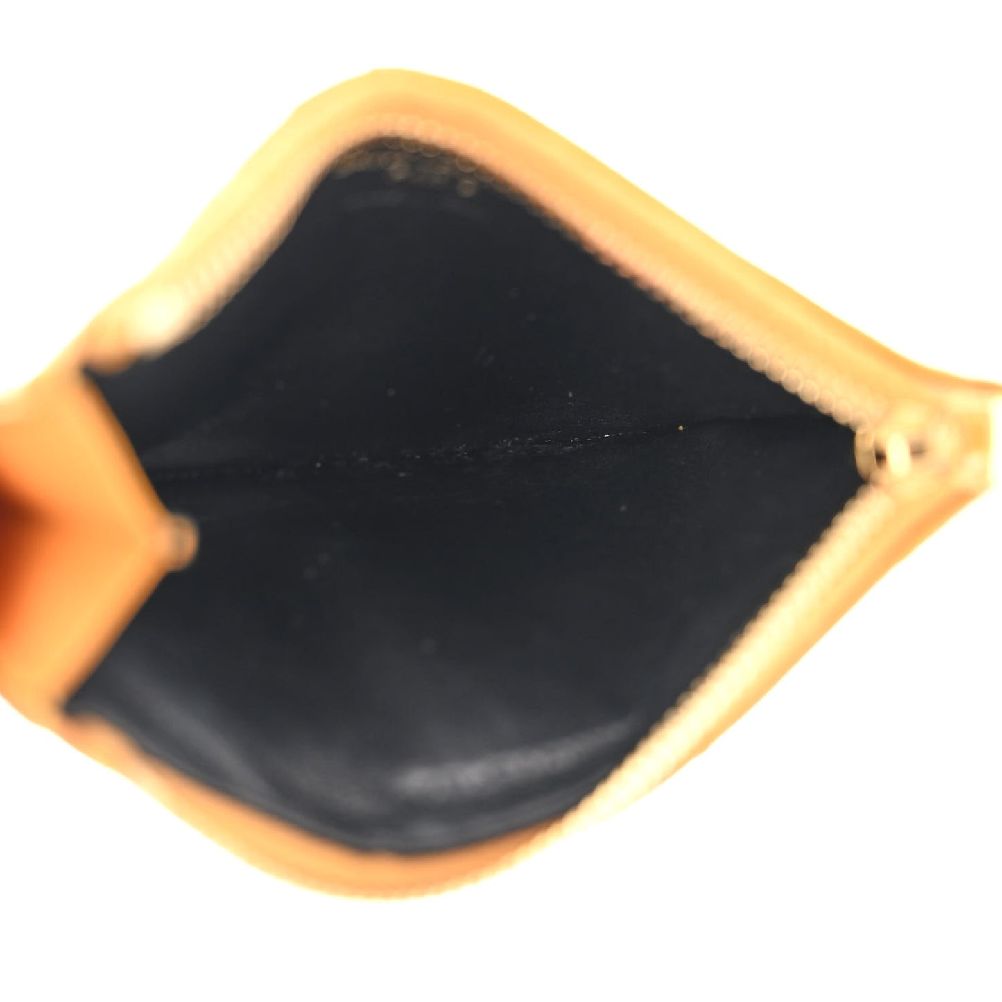 Monogram Grain de Poudre Fragments Zip Pouch Card Holder Senape Yellow