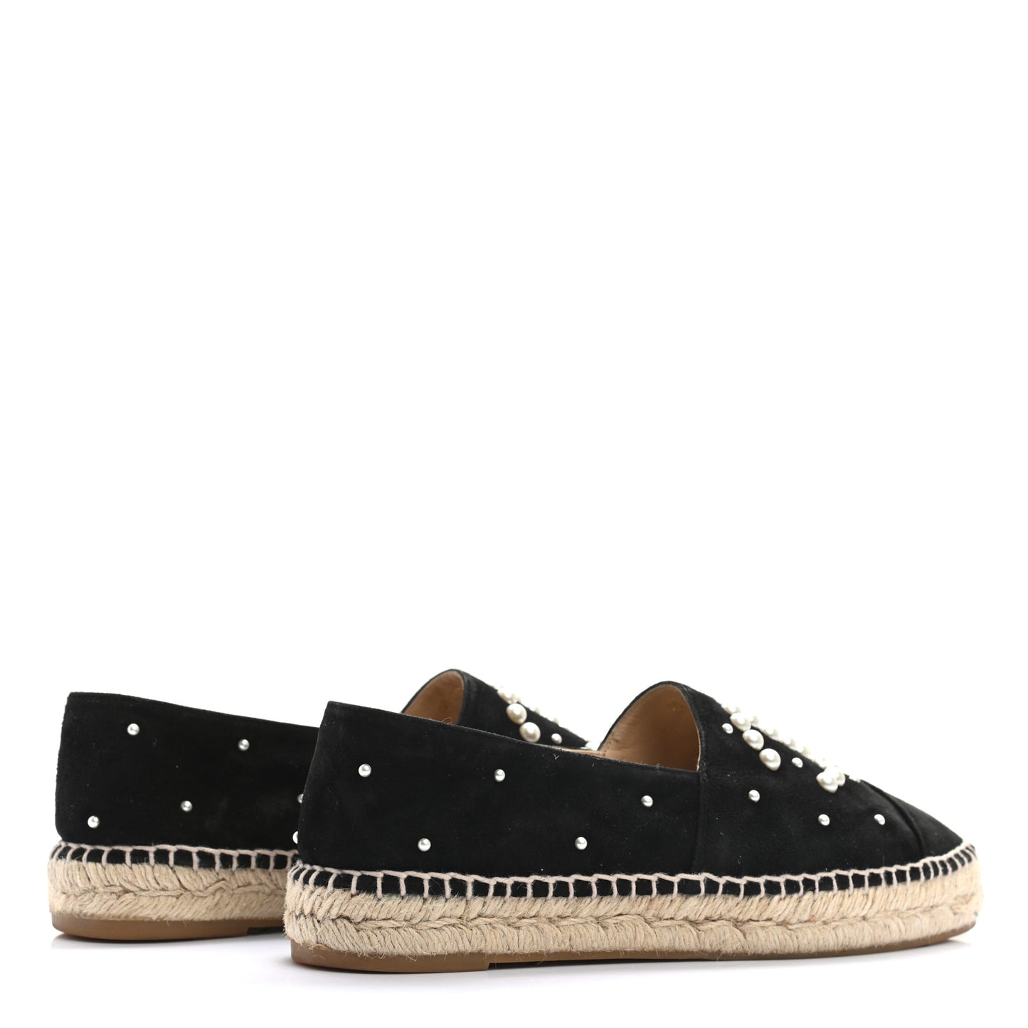 Suede Pearl CC Espadrilles 40 Black