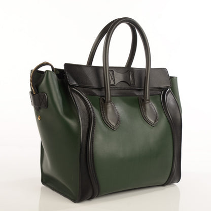 Celine Smooth Calfskin Mini Tri-Color Luggage Forest 3 of 8