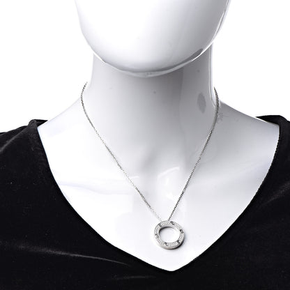 Cartier 18K White Gold Diamond LOVE Paved Necklace 2 of 9