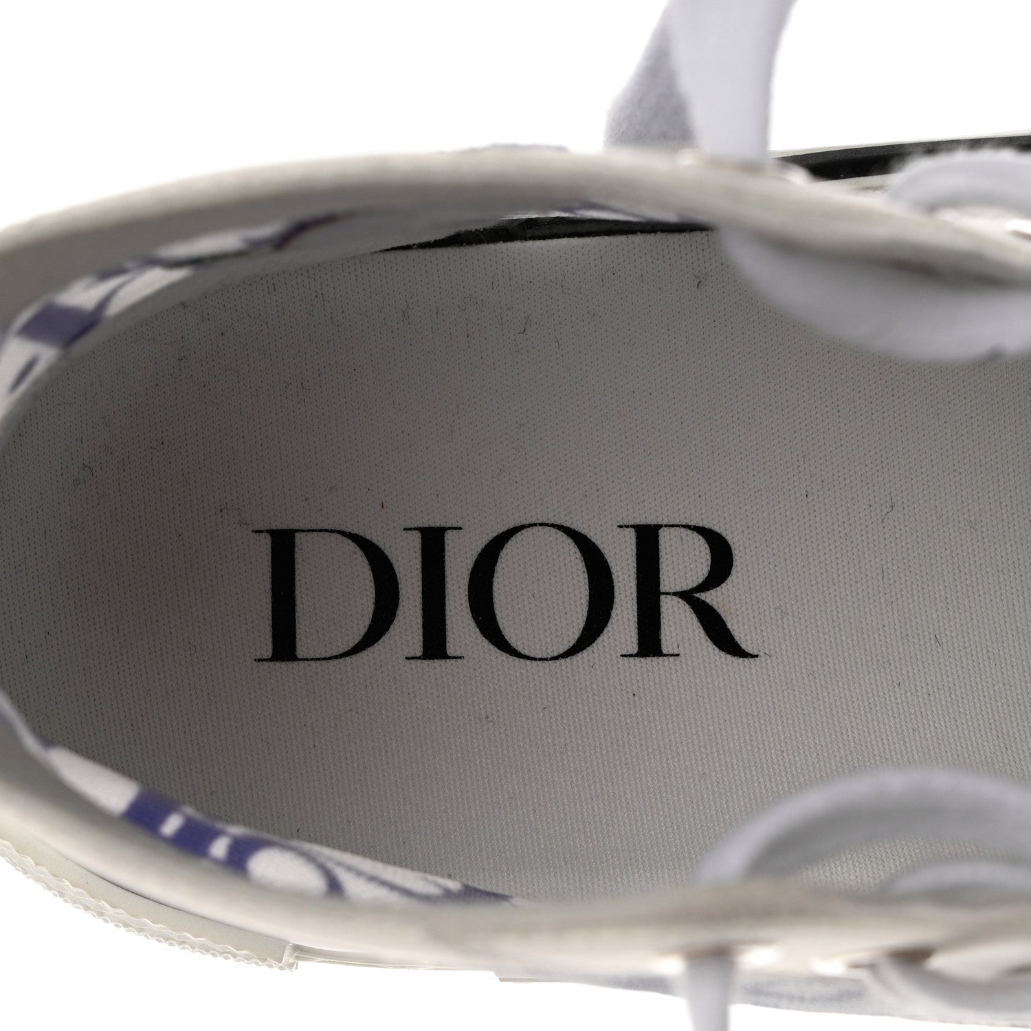 Christian Dior X KENNY SCARF Technical Canvas Oblique Patch Mens B23 High Top Sneakers 37 White Blue 7 of 9