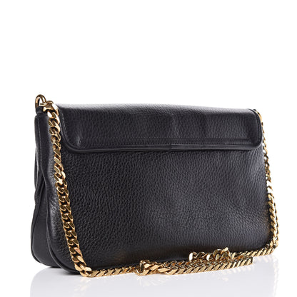 Gucci Calfskin Medium 1973 Chain Shoulder Bag Black 3 of 9