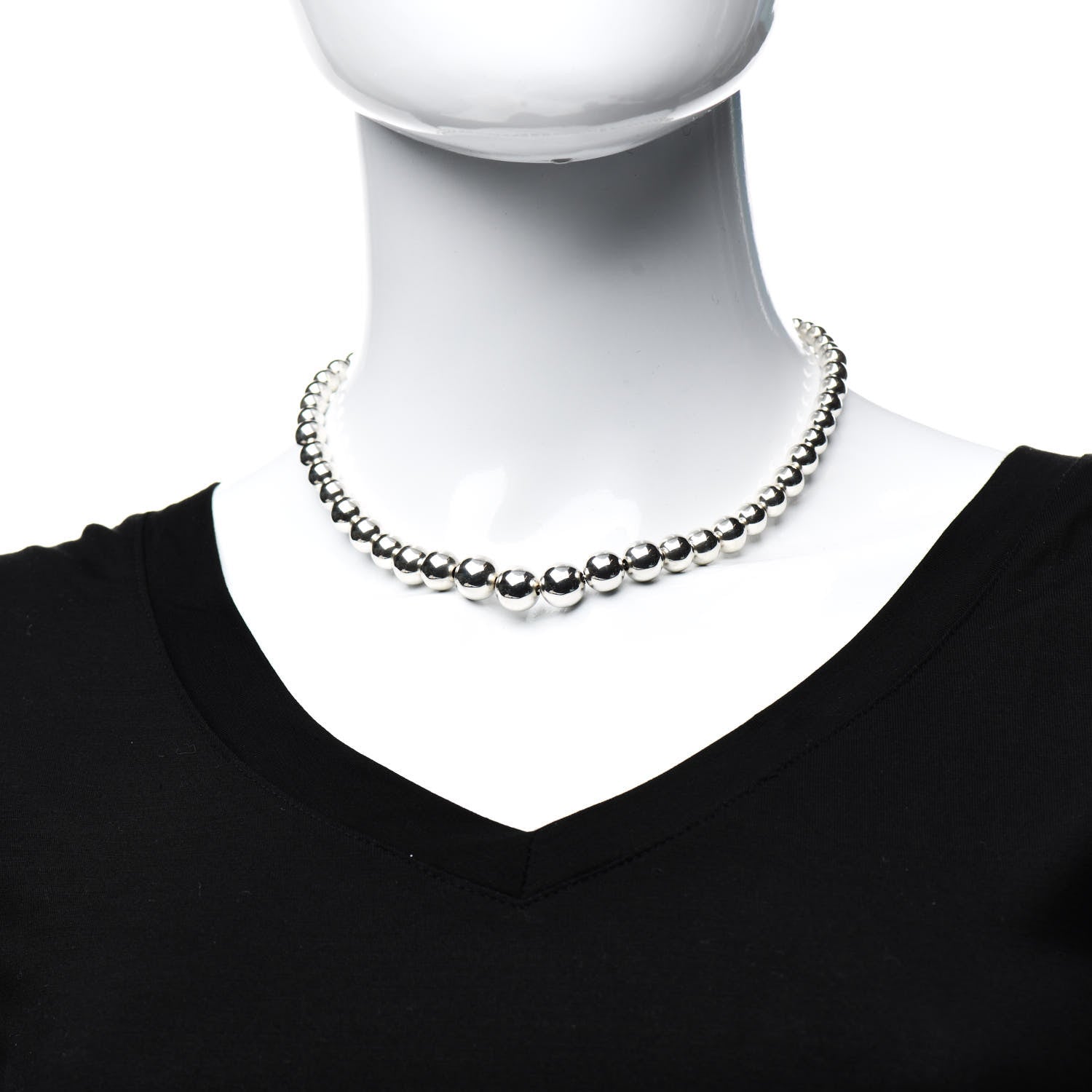 Tiffany Sterling Silver HardWear Graduated Ball Necklace 2 of 6