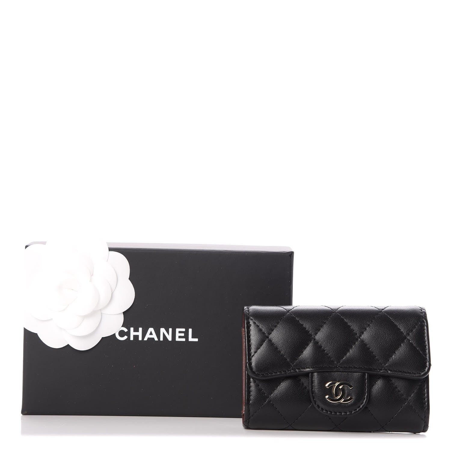 Chanel Lambskin Quilted 4 Key Holder Black 10 of 10