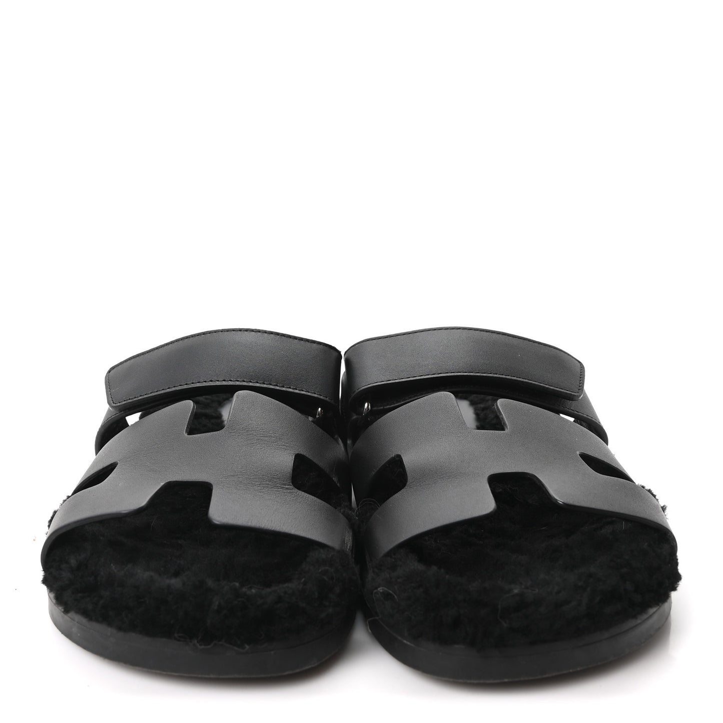 Calfskin Woolskin Womens Chypre Sandals 39 Black