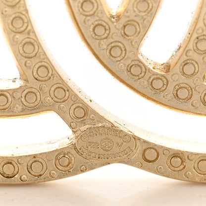 Chanel Crystal CC Brooch Light Gold 4 of 4