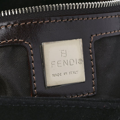 Fendi Suede Calfskin Mama Baguette Black 6 of 13