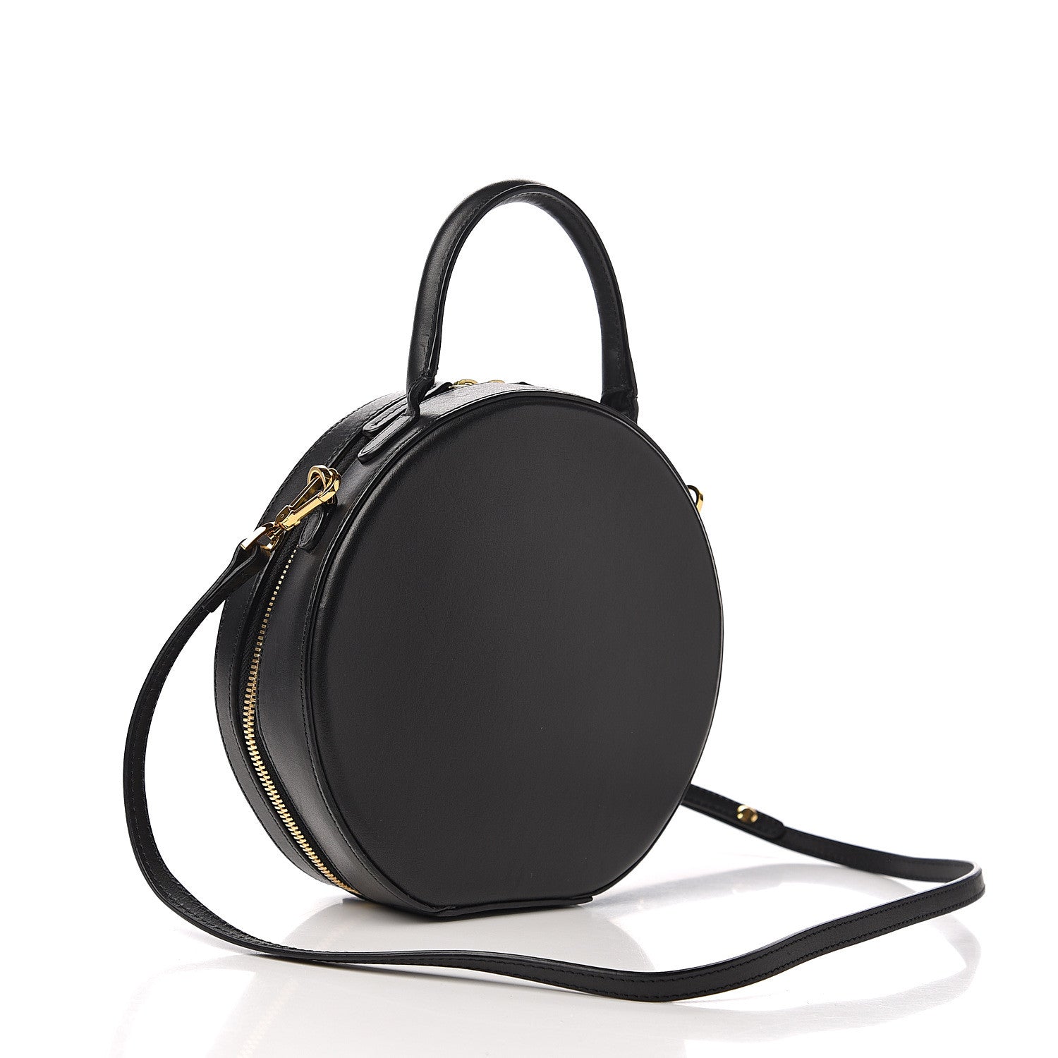 Mansur Gavriel Calfskin Circle Crossbody Bag Black 2 of 9