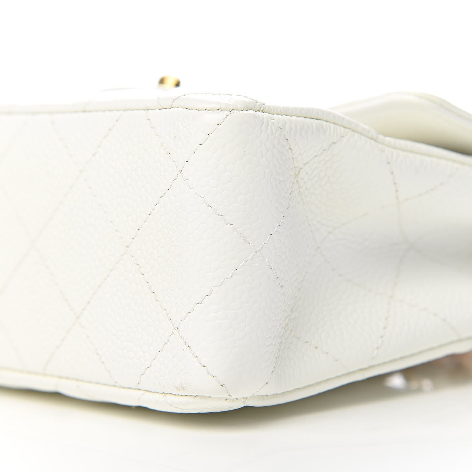 Chanel Caviar Quilted Mini Square Flap White 12 of 13