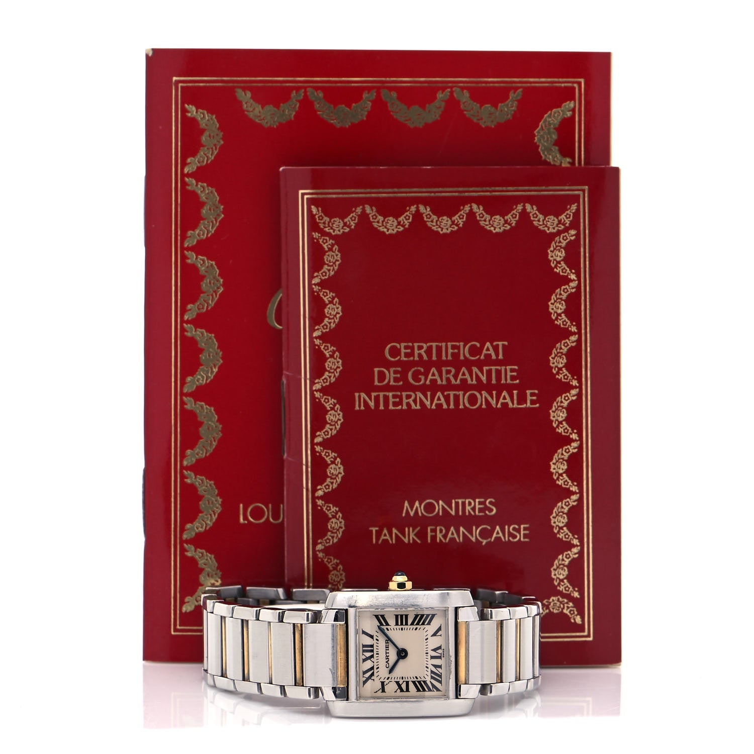 Cartier Stainless Steel 18K Yellow Gold 20mm Tank Francaise Quartz Watch 5 of 5