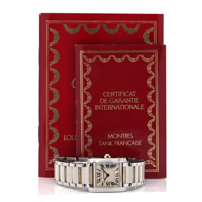 Cartier Stainless Steel 18K Yellow Gold 20mm Tank Francaise Quartz Watch 5 of 5