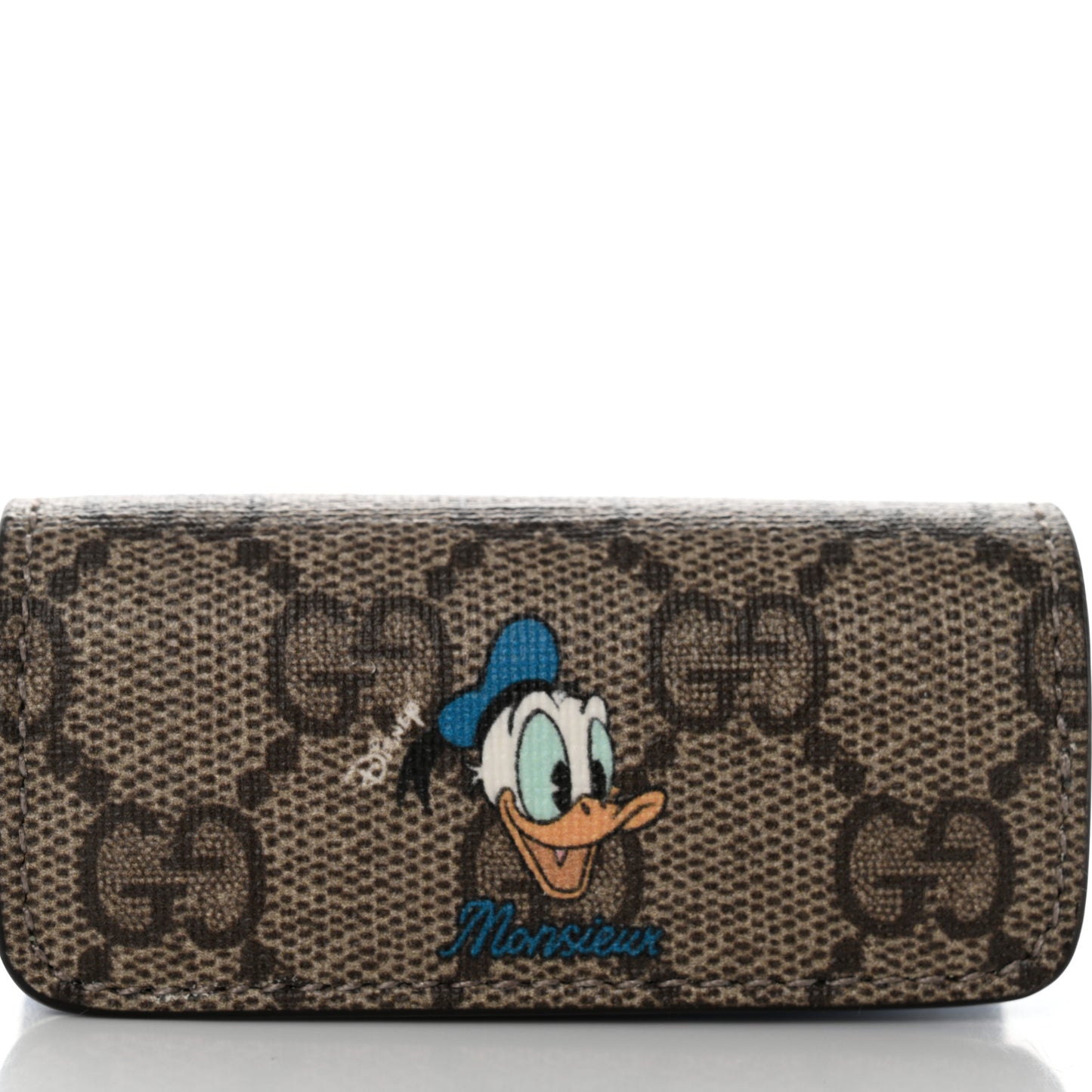X DISNEY GG Supreme Monogram Donald Duck Lipstick Holder Bag Beige Ebony Blue