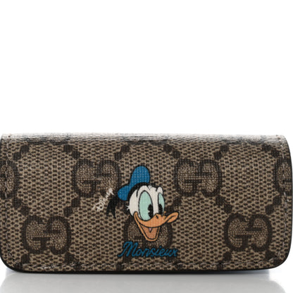 Gucci X DISNEY GG Supreme Monogram Donald Duck Lipstick Holder Bag Beige Ebony Blue 7 of 8