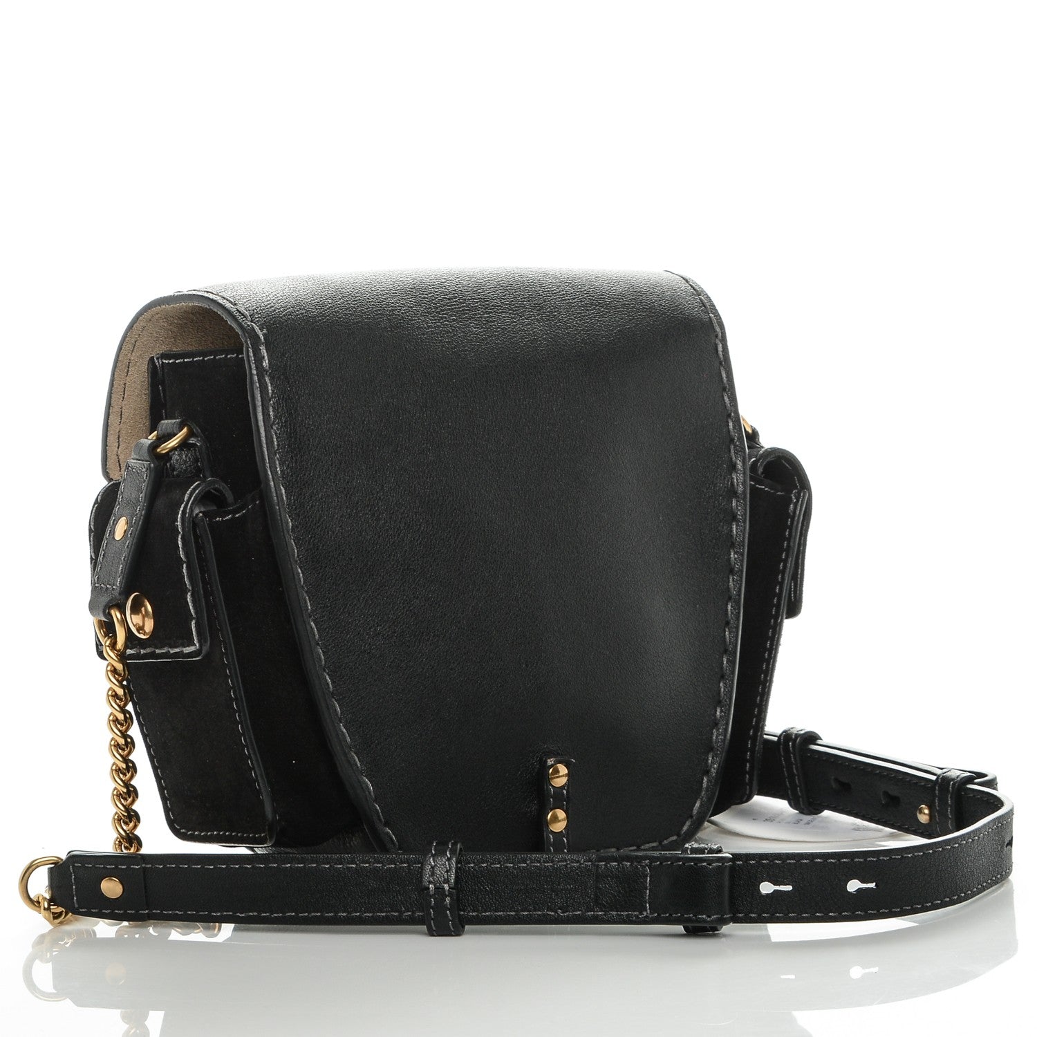 Chloe Calfskin Suede Small Jodie Camera Bag Black 3 of 6