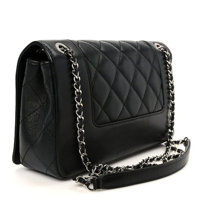 Chanel Sheepskin Quilted Medium Vintage Mademoiselle Flap Black 3 of 11
