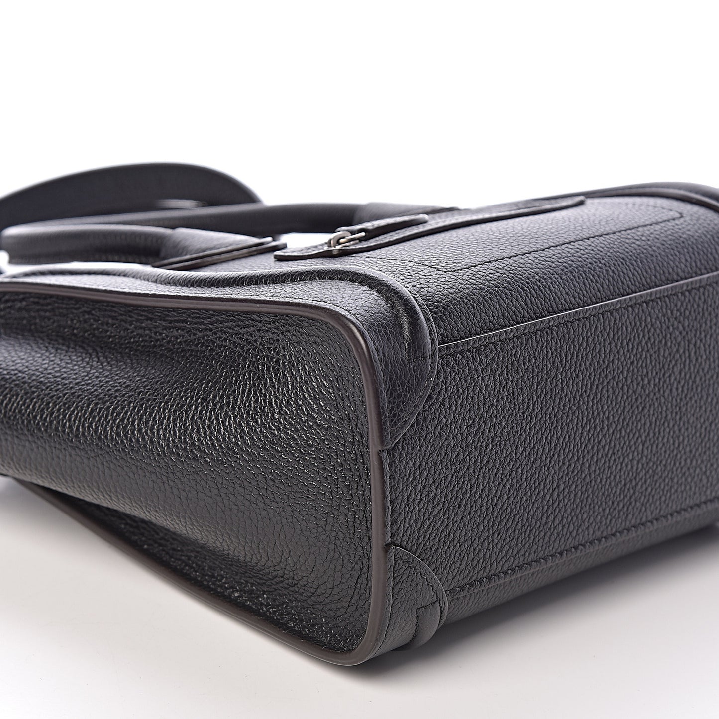 Drummed Calfskin Nano Luggage Black
