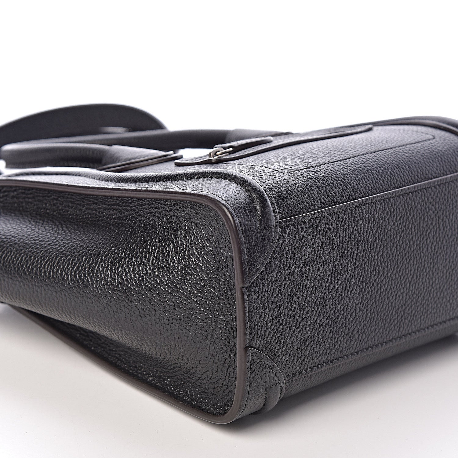 Celine Drummed Calfskin Nano Luggage Black 8 of 9