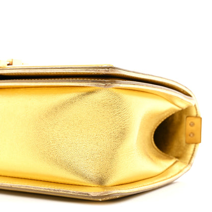Chanel Metallic Patent Calfskin Quilted Medium Boy Flap Gold 10 of 15