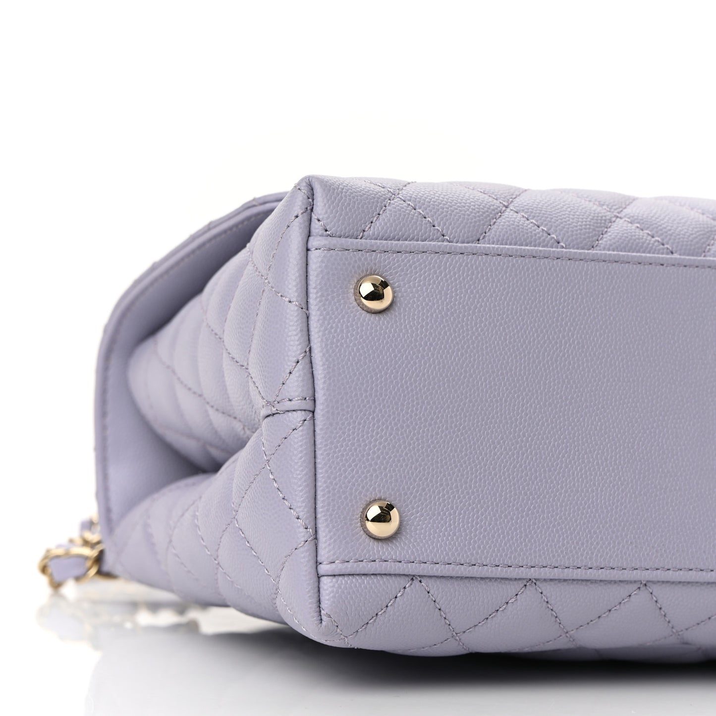 Caviar Quilted Small Coco Handle Flap Light Purple