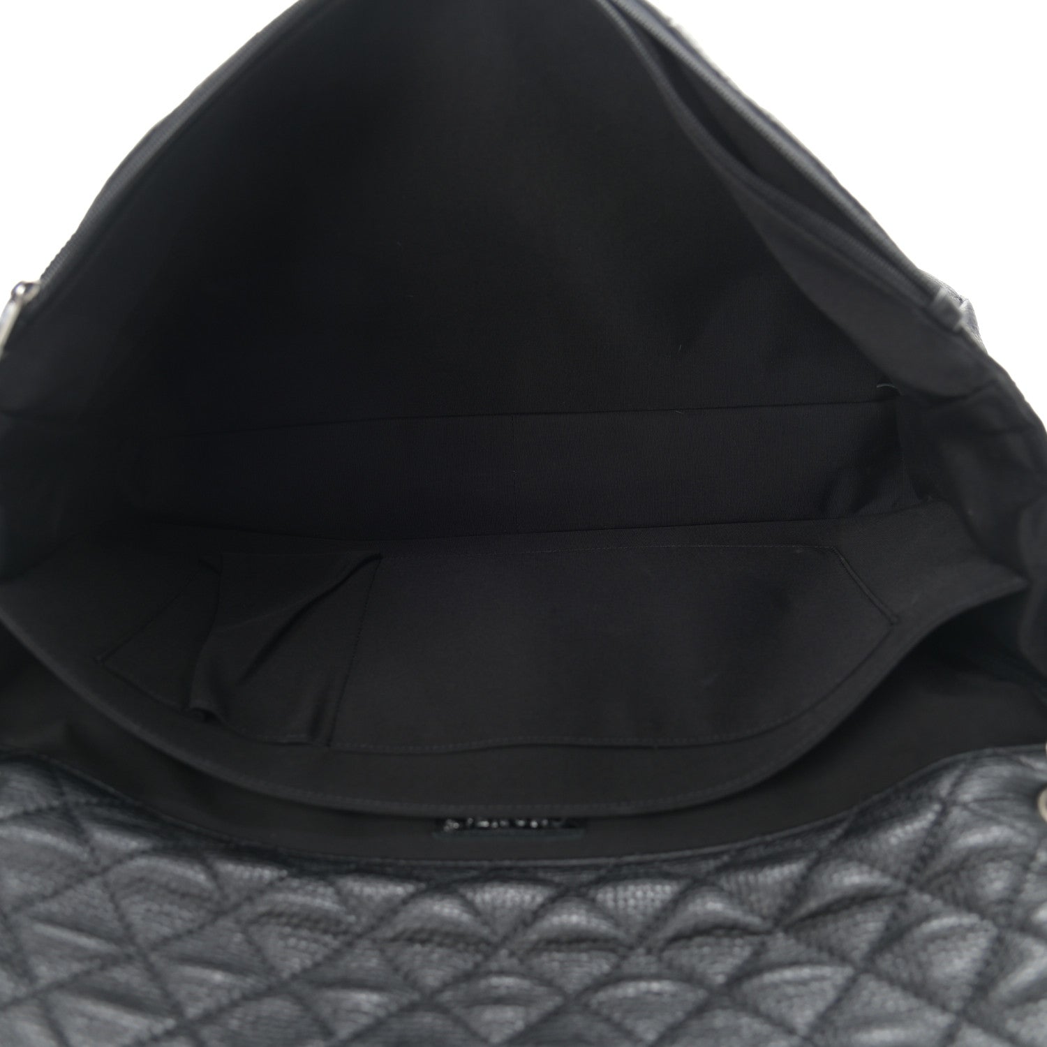 Chanel Calfskin Quilted XXL Travel Flap Bag Black 5 of 10