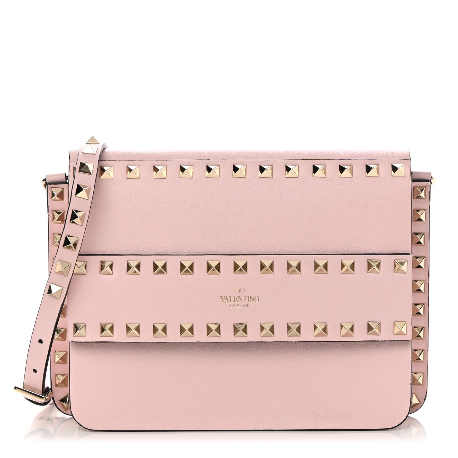 Valentino Garavani Vitello Rockstud Side Slip Crossbody Pink 1 of 13