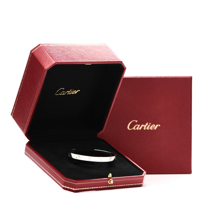 Cartier 18K White Gold LOVE Cuff Bracelet 18 4 of 4