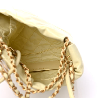 Chanel Shiny Calfskin Quilted Mini Chanel 22 Light Yellow 5 of 10